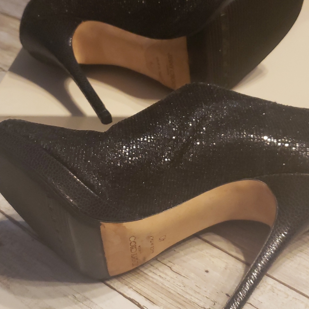 Sale! JIMMY CHOO  PEEPTOE BOOTIES 40 FIT/8.5👇 - Picture 6 of 11